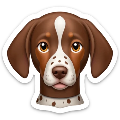 white and orange spotted german short haired pointer no tail sticker