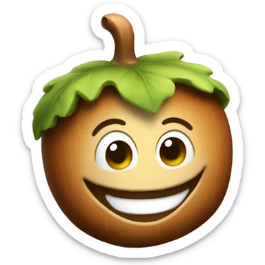 Happy acorn  sticker