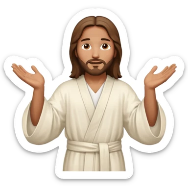 Jesus hands stretched out sticker