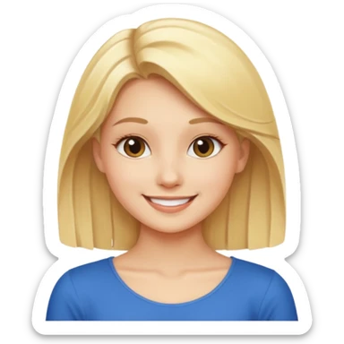 blonde girl in a graceful pose posing for the camera sticker