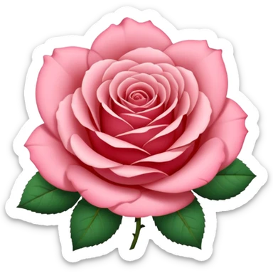 rose shape flower, no stem, no leaves, now make the petals white sticker