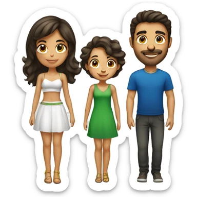 Brazilian girl and italian man sticker