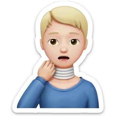 Choking my own neck sticker