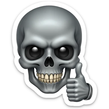 Skull punisher giving thumbs up sticker
