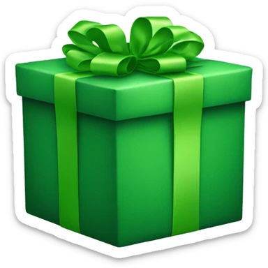 Green Christmas gift sticker