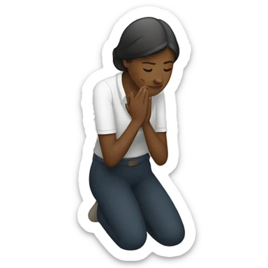 Female bowing to male  sticker