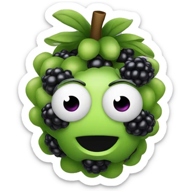 Blackberry blinking sticker