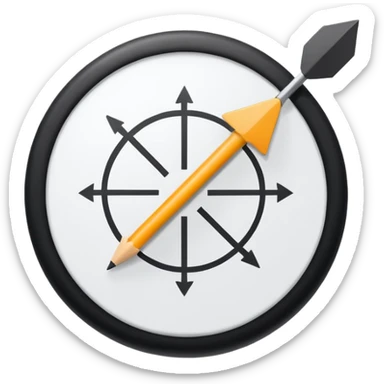 Minimalistic flat vector icon, iOS style, thin black contour on white background. Circular arrows forming a loop with small task board inside. Clean, no text, no shadows sticker