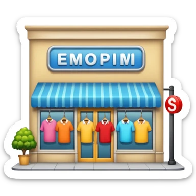 clothing store on the street sticker