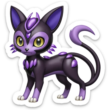 Meloetta-Noibat-Gatomon-Liepard-Pokémon-Digimon-Fakémon-fusion-hybrid-creature sticker