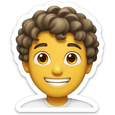 happy boys with bright smiles sticker