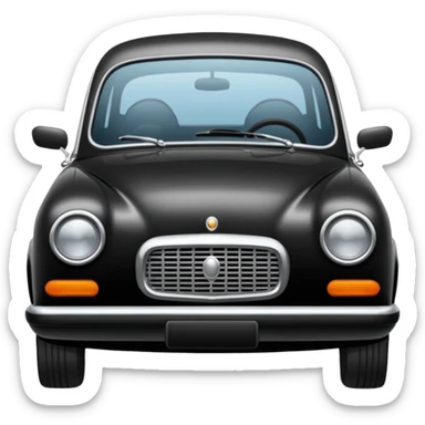 Crée-moi une voiture noire, berline, très classe sticker