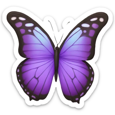 butterfly with purple color sticker