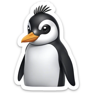 A Penguin in a Nike tech fleece  sticker