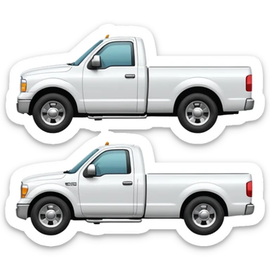 SINGLE WHITE PICKUP TRUCK SIDE VIEW "EllisDon"  sticker