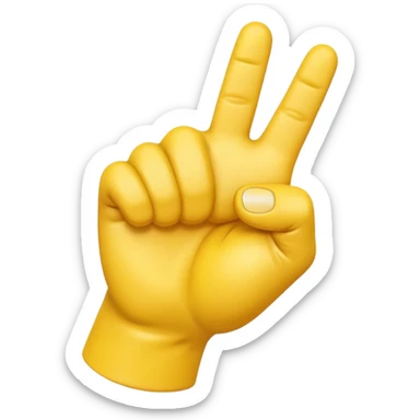 A 3D Apple-style yellow hand emoji, closed fist with thumb pointing backward over the shoulder direction, smooth rounded shape, shiny surface, clean minimal background. sticker