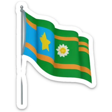 Flag of the Republic of Sakha sticker