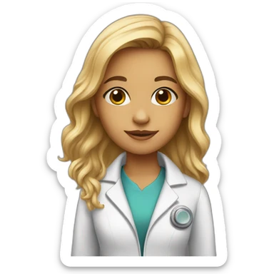 Young girl Rocket scientist sticker