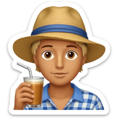 Dibujito tomando mate sticker