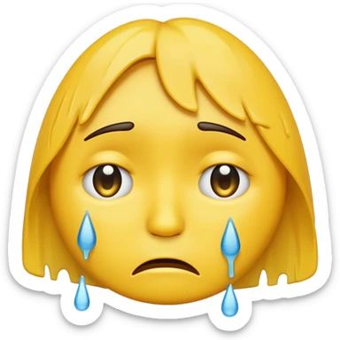 A sad, heartbroken emoji sticker