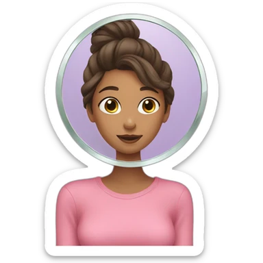 Girl who is taking a mirror-selfie sticker