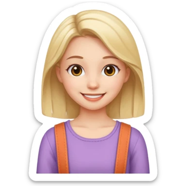 A girl with a super cute outfit sticker