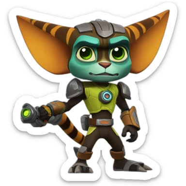 Ratchet & Clank Lombax sticker