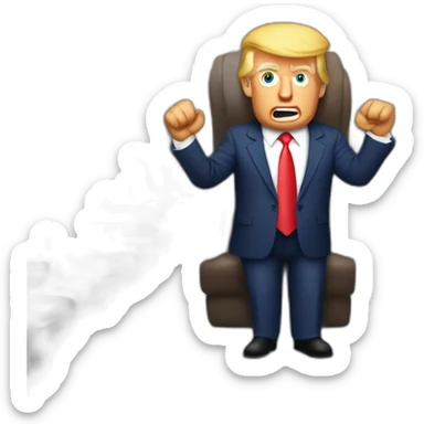 Donald Trump en train de faire un discours devant un pupitre sticker