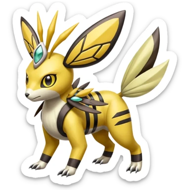 Meloetta-Renamon-Beedrill-Manectric-Palkia-Cresselia-fusion sticker