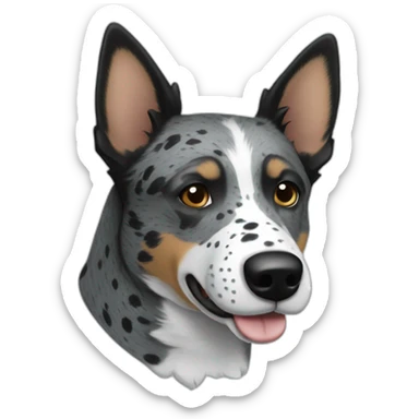 blue heeler, white speckled sticker