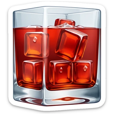 negroni without fruit in the glas but one big icecube sticker