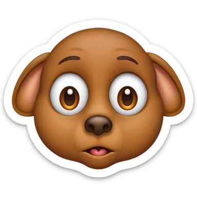 Sniffing emoji with huge nostrils  sticker