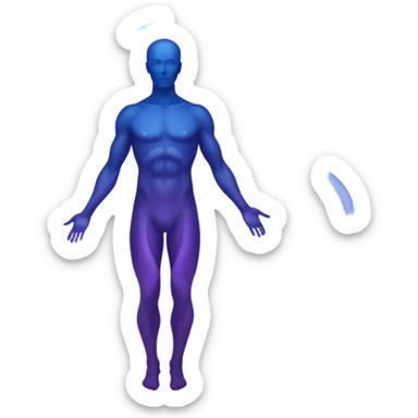 Male silhouette composed of ethereal flowing energy waves, abstract style aura forming the shape of a man, no facial features sticker
