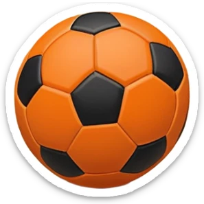 A mini football (futsal) ball placed on the court, with the goals and boundary lines visible in the background. The scene captures the fast-paced nature of the sport, with the compact indoor court and a focus on the ball ready for action. sticker