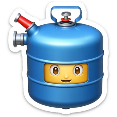 un cilindro de gas sticker