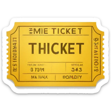 yellow ticket sticker