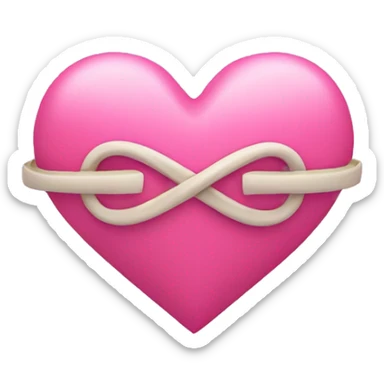 Pink Heart with infinity wrapping around it sticker
