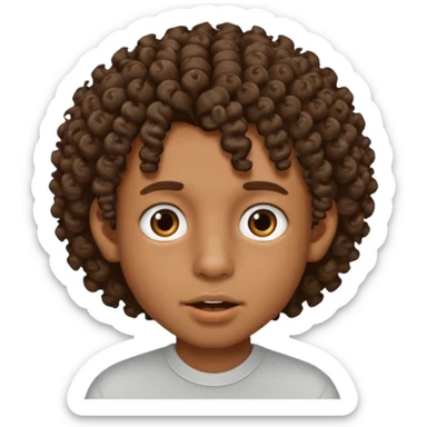 sou um garoto pardo, tenho cabelo cacheado e um piercing dos dois lados da boca sticker