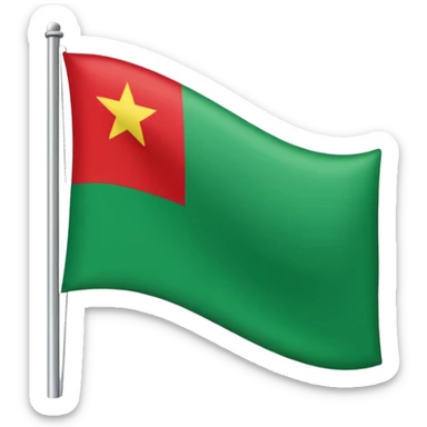 Una bandera roja y verde abajo corte recto osea q no haya espacio de fondo sticker