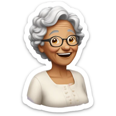Yung Giggling Grandma sticker
