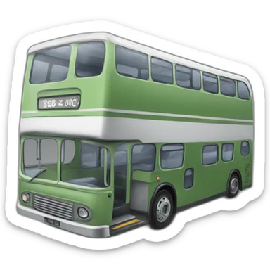 Double decker bus sticker