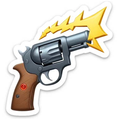 give me a gun which has lightning and thunder in it 
 sticker