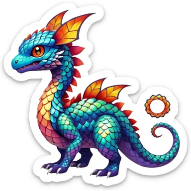 Elemental magical colorful exotic Pokémon-Fakémon-creature sticker