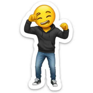 personne qui fait un dab sticker