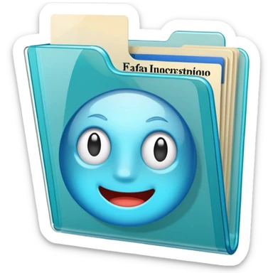 FAFSA info file - Transparent translucent plastic folder sticker