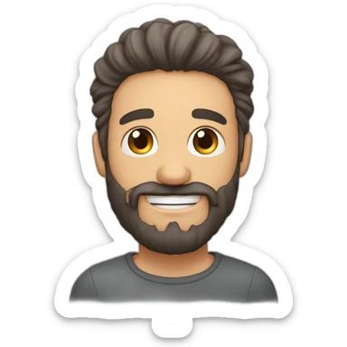 hombre de pelo canoso y barba haciendo un gesto con el dedo de ok sticker