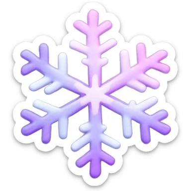 pastel pink and purple snowflake  sticker