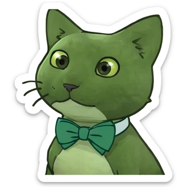 White and black kitten sticker