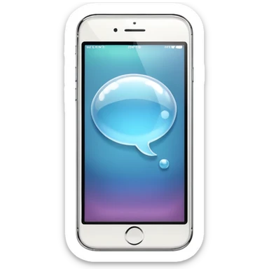 an newiphone where we can see bubble speech on the screen sticker