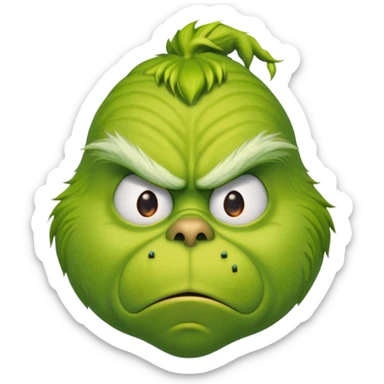 the grinch face angry emoji sticker